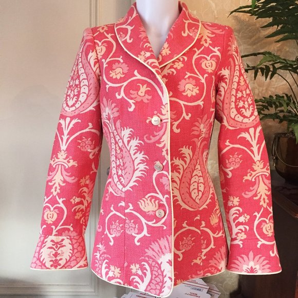 J. MCLAUGHLIN paisley print jacket,  size 6 - Picture 3 of 9